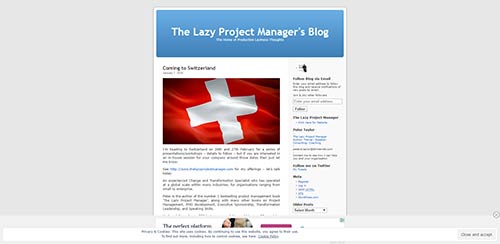 Lazy Project Manager's Blog